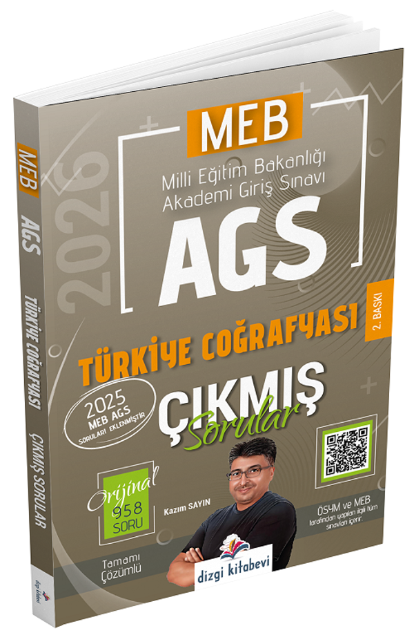 Dizgi Kitap 2026 MEB-AGS Türkiye Coğrafyası Çıkmış Sorular Çözümlü - Kazım Sayın Dizgi Kitap - Dizgi Kitap Yayınları - Image 1