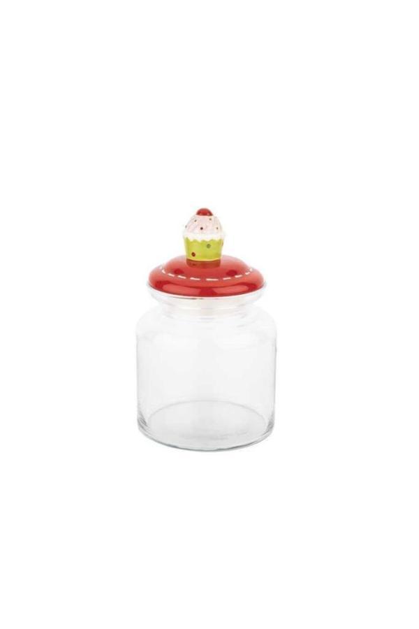 Tantitoni Cupcake Seramik Kapaklı Kavanoz 1085ml - Image 1