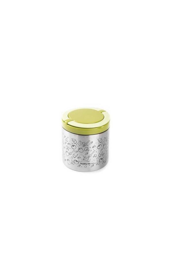 Tantitoni Paslanmaz Çelik Yuvarlak Desenli Yemek Termosu 630ml TAV TT6569Y630Y - Image 1