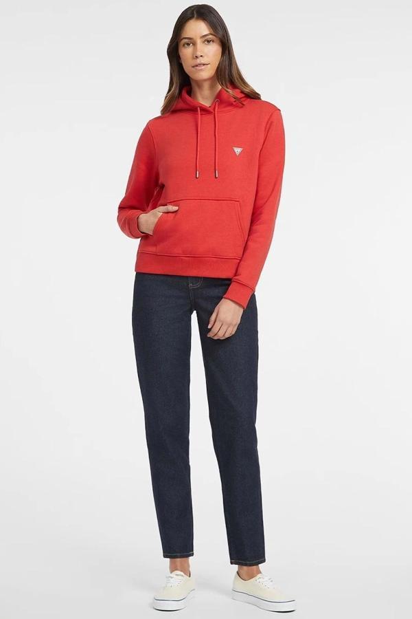 Guess Jeans GJ HOOD REG MINI TRI Kadın Kırmızı Sweatshirt W4YQ04KC811-G597 - Image 1