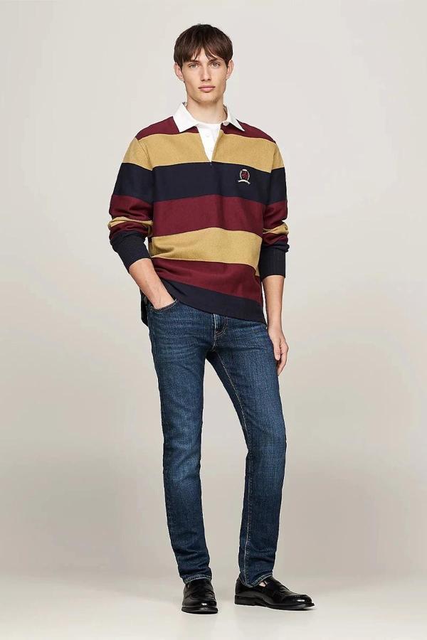 Tommy Hilfiger SLIM BLEECKER PSTR TINO IND Erkek Denim Jeans MW0MW366771A9 - Image 1