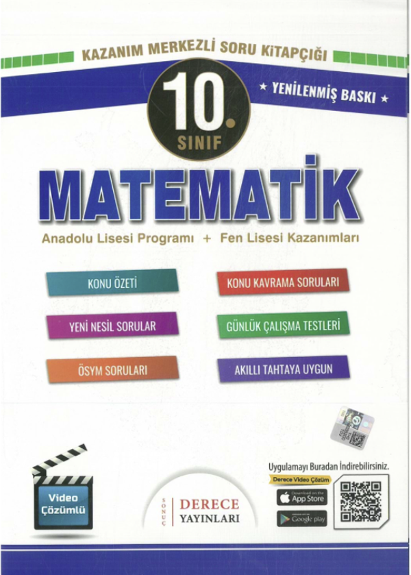 Derece Yayınları 10. Sınıf Matematik Set - Derece Yayınları - Image 1