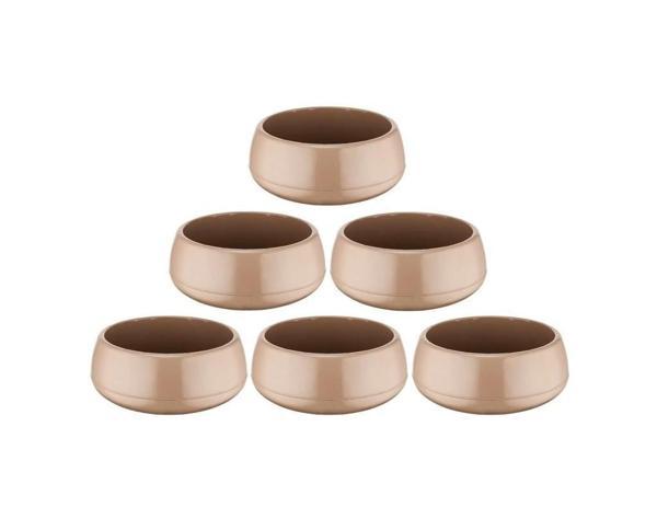 Omnipazar SO-EAS1 Elvan Arajman Sukulent Kaktüs Saksı 0.86 lt Mocha 6 Adet - Image 1
