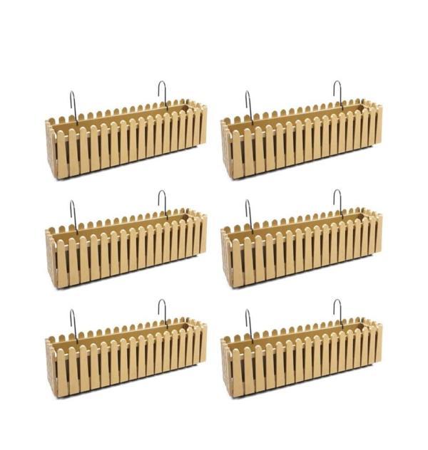 Omnipazar SO-İB02 Askılı Balkon Saksı Takım 9 lt Gold 6 Adet - Image 1