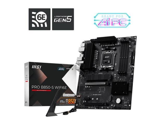 MSI PRO B850-S WIFI6E DDR5 AMD B850 AM5 Soket DDR5 8200+(OC)MHz ATX Anakart - Image 1