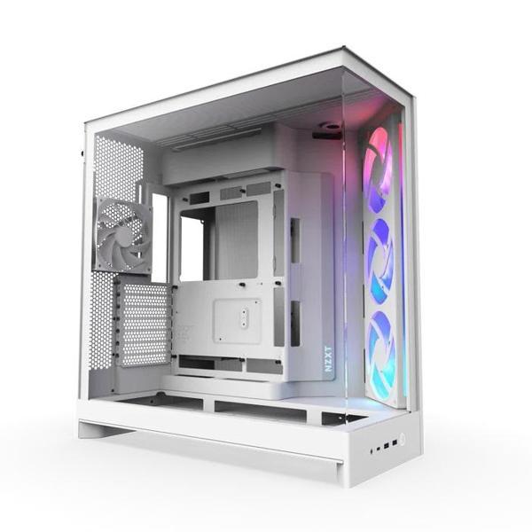 NZXT H Series H9 Flow RGB+ CM-H92FW-P1 Beyaz ATX Mid Tower Gaming (Oyuncu) Kasa - Image 1