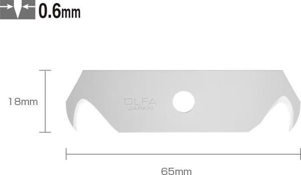 OLFA HOB-2/5 Emniyetli Maket Bıçağı Yedeği 5`li Tüp - Image 1