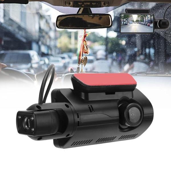 BUFFER® Araç İçi & Dışı Çift Lensli WiFi Kamera – 1080P HD,Gece Görüşlü, G-Sensörlü DVR Dashcam - Image 1