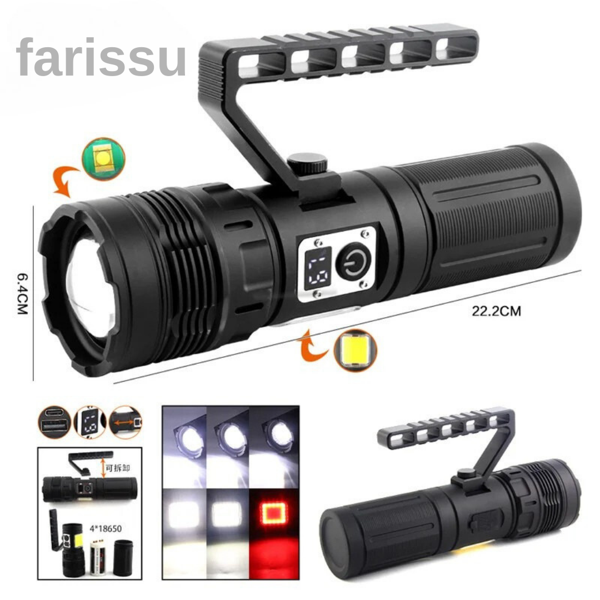 GK-S2303B Ultra Parlak Şarj Edilebilir El Feneri - 8000 Lümen, Çok Modlu, Powerbank Özellikli - Image 1