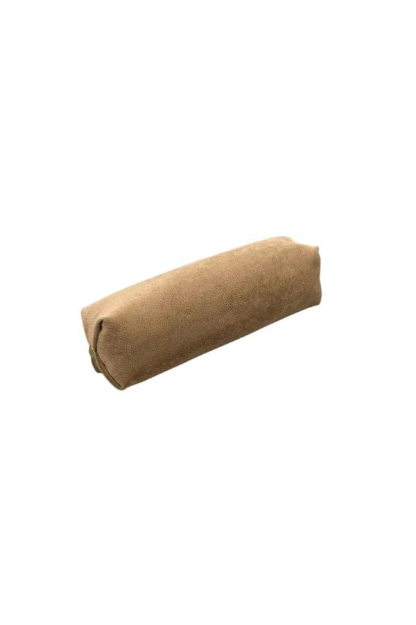 Süet Kumaş Sütlü Kahve Renk 20 Cm Rulo Takı Yastığı - Image 1