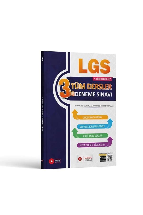 Sonuç Yayınları 8. Sınıf Tüm Dersler 1.Dönem 3 Lü Deneme - Sonuç Yayınları - Image 1