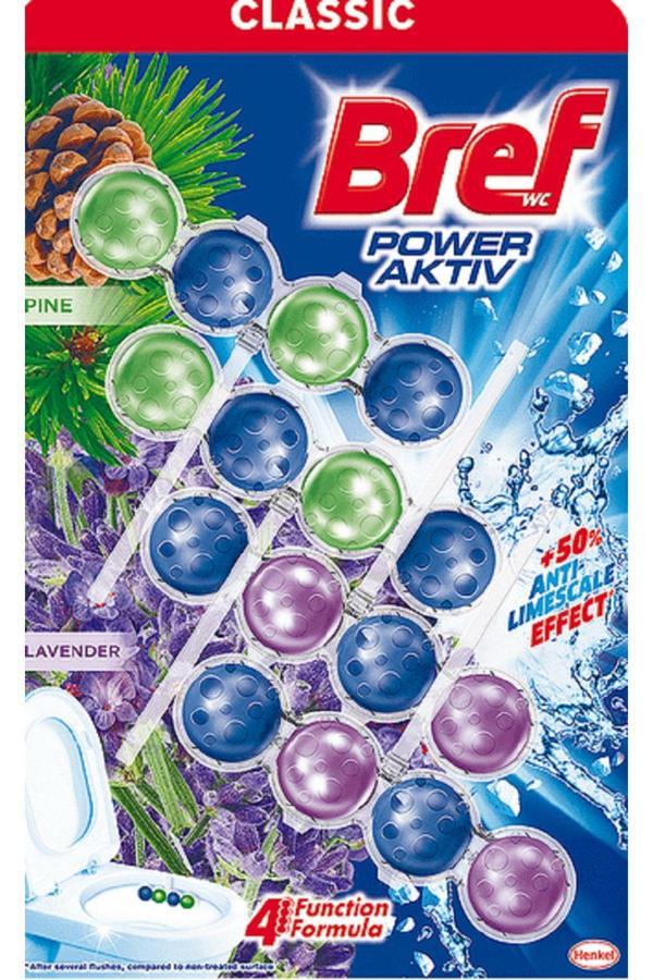 Bref Power Aktiv Okyanus Lavanta Tarlası Ve Çam Ormanı Tuvalet Koku Bloğu 4 X 50G - Image 1