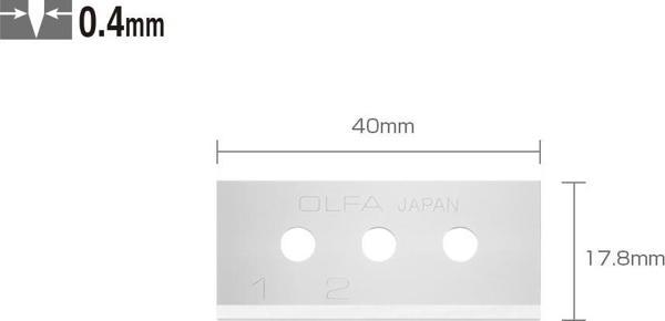 OLFA SKB-10/10B Çift Yönlü Emniyetli Maket Bıçağı Yedeği (10 lu) - Image 1