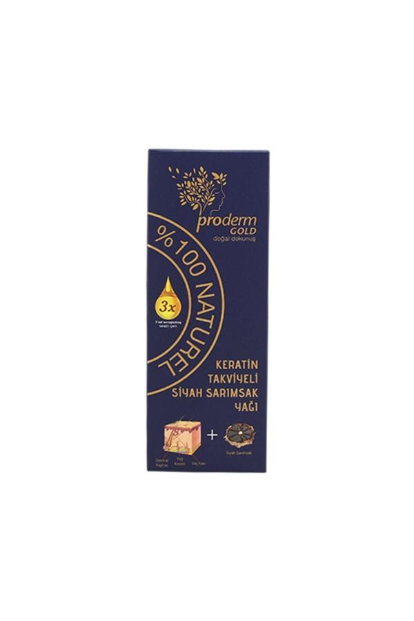 Proderm Keratin Takviyeli Siyah Sarımsak Saç Bakım Yağı - Image 1