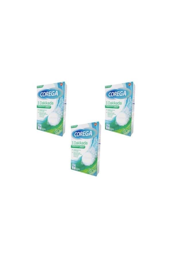 Corega Protez Diş Temizleme 30 Tablet 3 Adet - Image 1