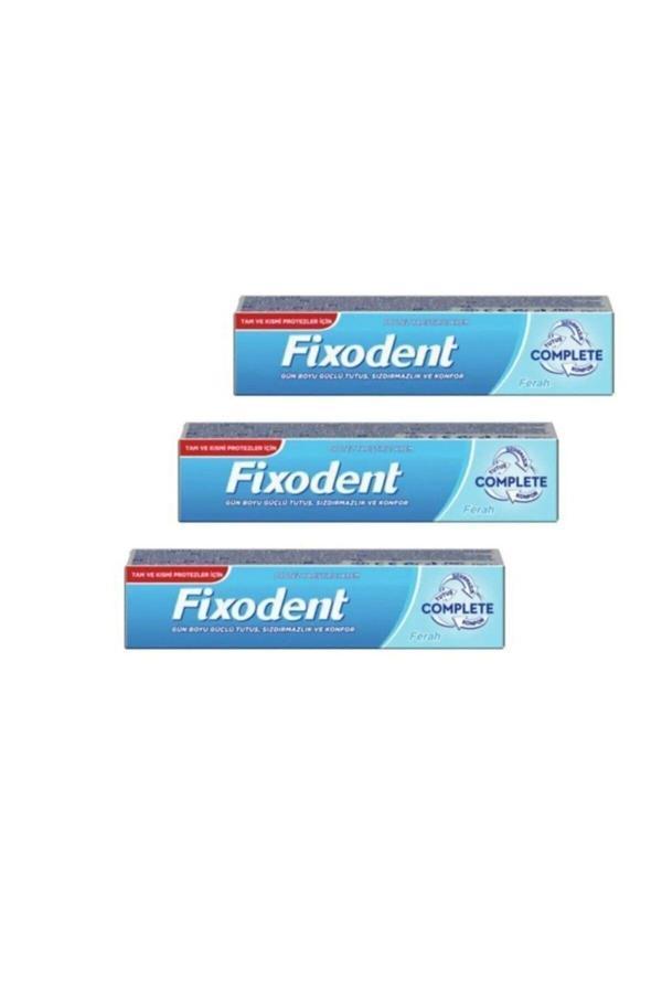 Fixodent Complete Diş Protez Yapıştırıcı Krem Naneli 47 Gr X 3 Adet - Image 1