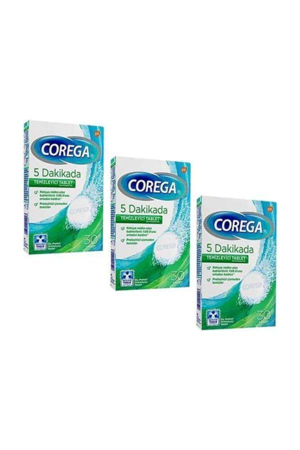 Corega Diş Protezi Temizleyici 30 Tablet 3'Lü - Image 1