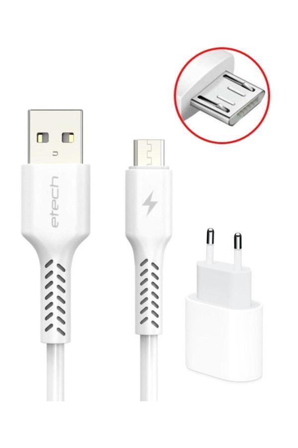 Etech Micro Şarj Adaptör Kablo Set Androıd Quick Charge 3.0A 15W Mikro - Image 1