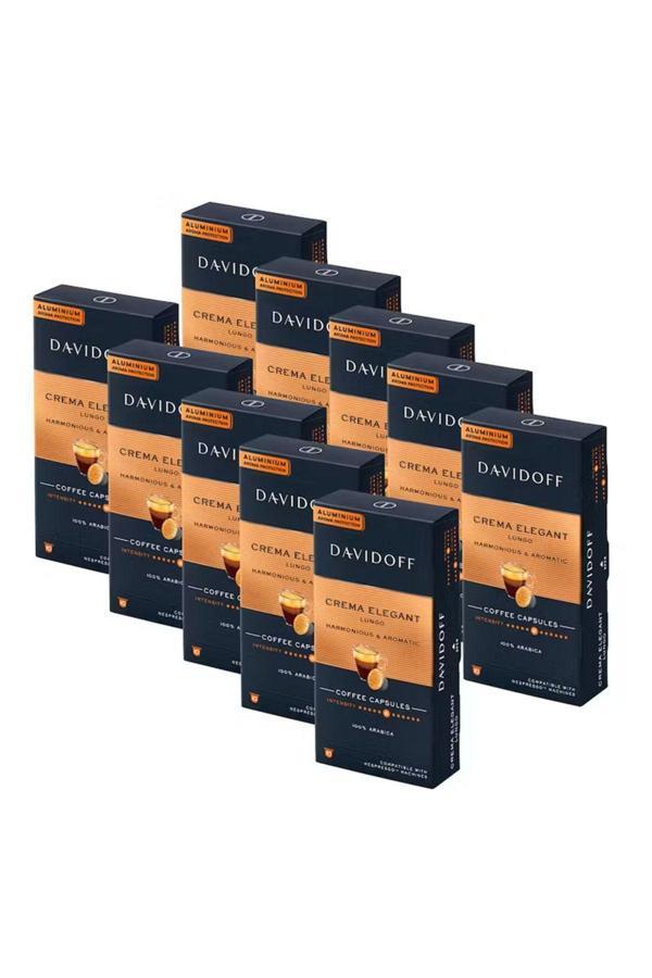 Davidoff Crema Elegant Lungo Harmonıous & Aromatıc Aluminium Kapsül Kahve (100 Adet) (Nespresso Uyumludur) - Image 1