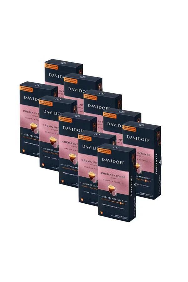 Davidoff Crema Intense Lungo Smooth & Rounded Aluminium Kapsül Kahve 100 Lü (Nespresso Uyumlu) - Image 1