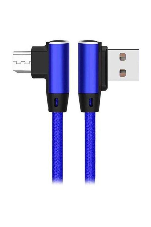 S-Link Swapp Sw-C555 1M 3A Micro Lacivert Kılıflı Metal -L- Kablo - Image 1
