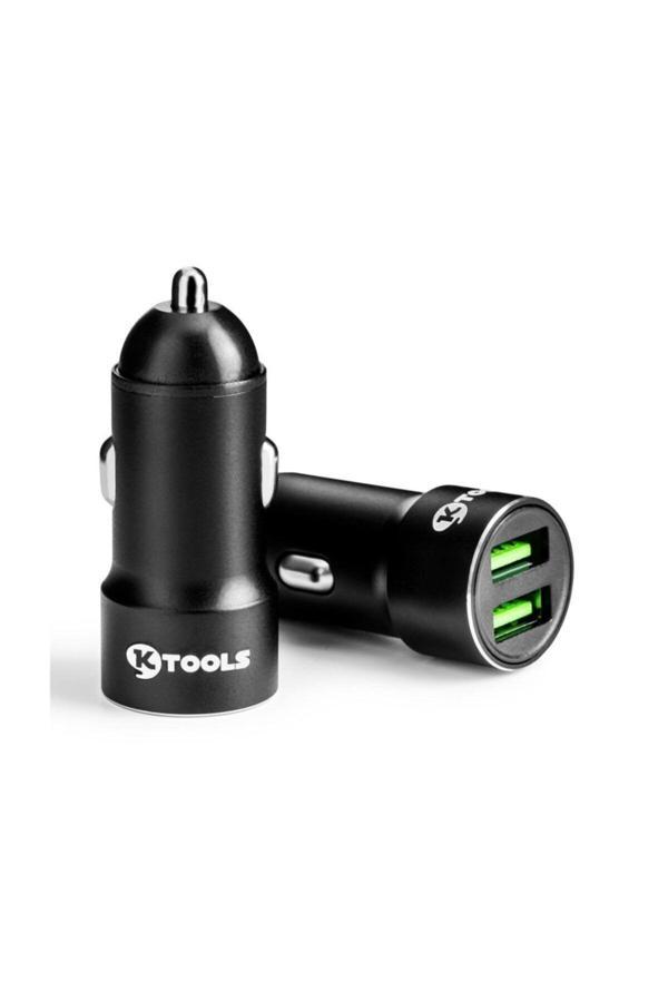 Ktools Drive Inn 2.4A 1M Type C Çift Usb Araç Şarjı Çakmaklık - Image 1