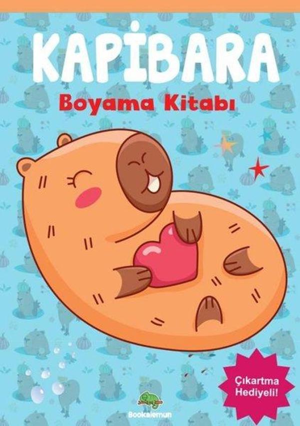 Kapibara Boyama Kitabı - Çıkartma Hediyeli! - Bookalemun Yayınları - Image 1