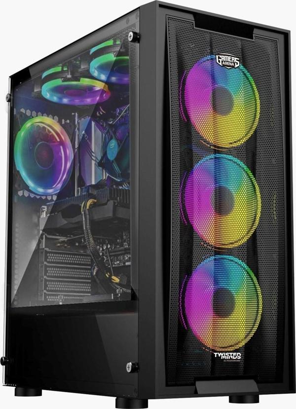 GAMERS ARENA EXTREMELY-1 AMD RYZEN 5 5600 16GB DDR4 1TB SSD 8GB RTX4060 FREEDOS GAMING PC - Image 1