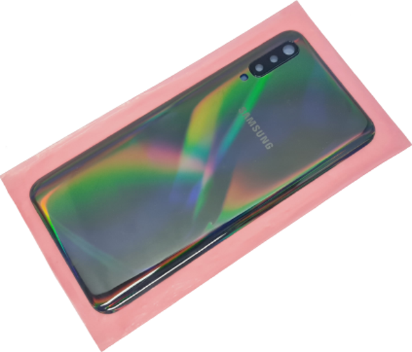 Tkgz Samsung Galaxy  A50 A505 Arka Pil Batarya Kapağı (FULL LENSLİ) SİYAH - Image 1