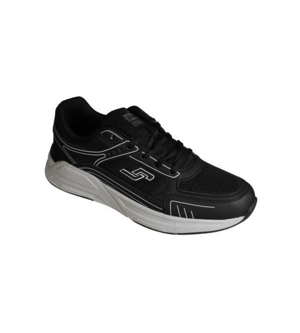 JUMP Erkek Gri Siyah Kalın Taban Fileli Memory iç taban Sneaker Spor Ayakkabı - Image 1