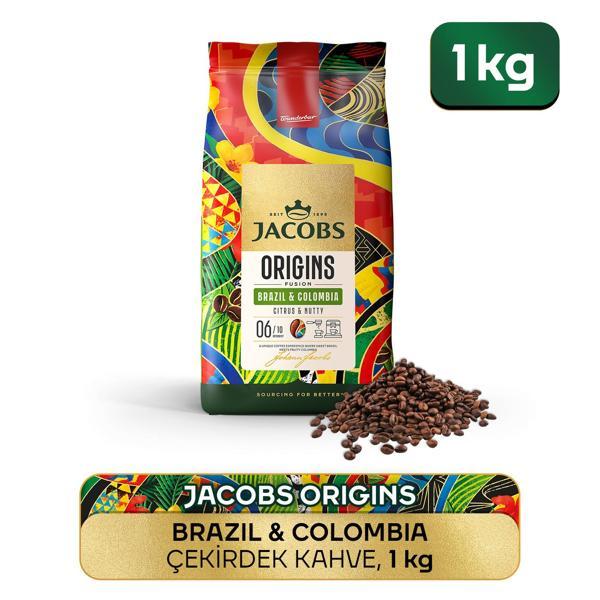 Jacobs Origins Brazil & Colombia Çekirdek Kahve 1 Kg - Image 1