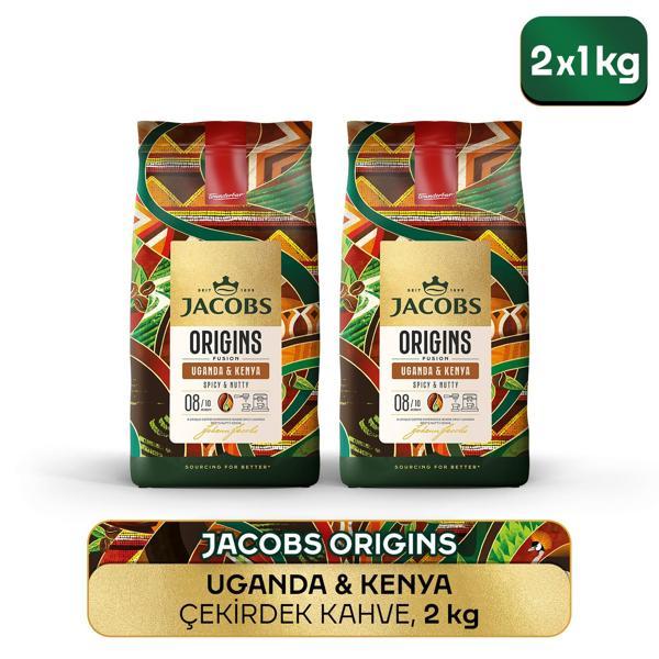 Jacobs Origins Uganda & Kenya Çekirdek Kahve 1 Kg x 2 Adet - Image 1