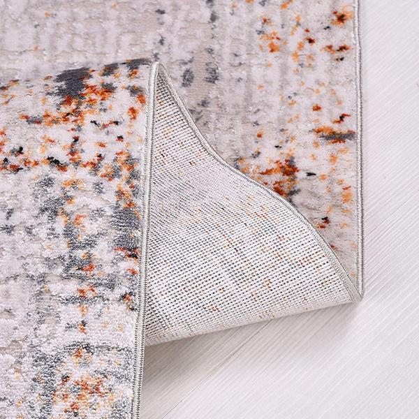 Bej Modern Etnik Desenli Akrilik Hav Vermeyen Leke Tutmayan Kolay Temizlenen Yumuşak Makine Salon Yolluk Mutfak Halı - Image 1