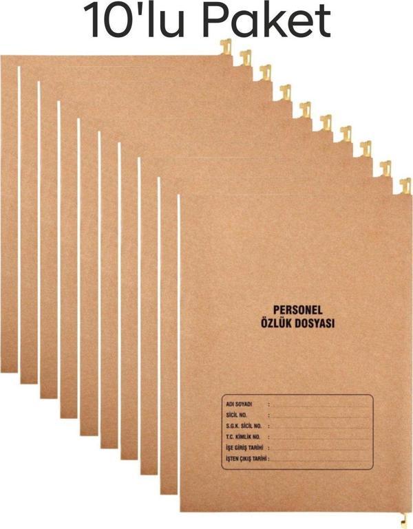 Metal Askılı Personel Özlük Dosyası 8 Yapraklı 10 LU Paket - Image 1