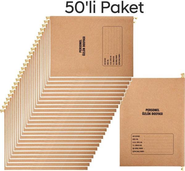 Metal Askılı Personel Özlük Dosyası 8 Yapraklı 50 Li Paket - Image 1