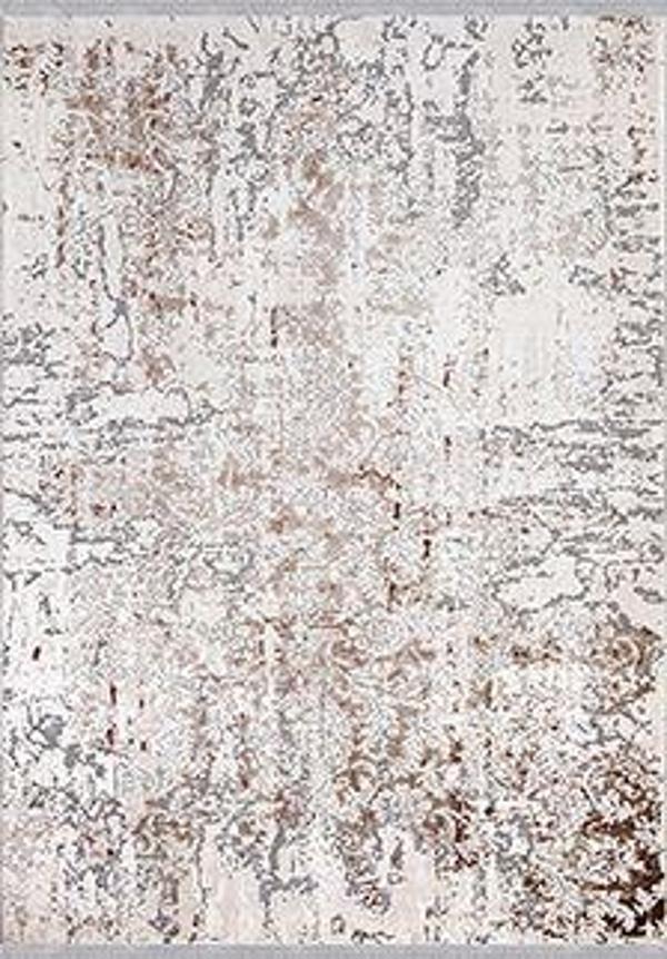 Sirhan Eskitme Kahverengi Akrilik Dikdörtgen Modern Desenli Akrilik Hav Vermeyen Leke Tutmayan Kolay Temizlenen Yumuşak Makine Salon Yolluk Mutfak Halı - Image 1