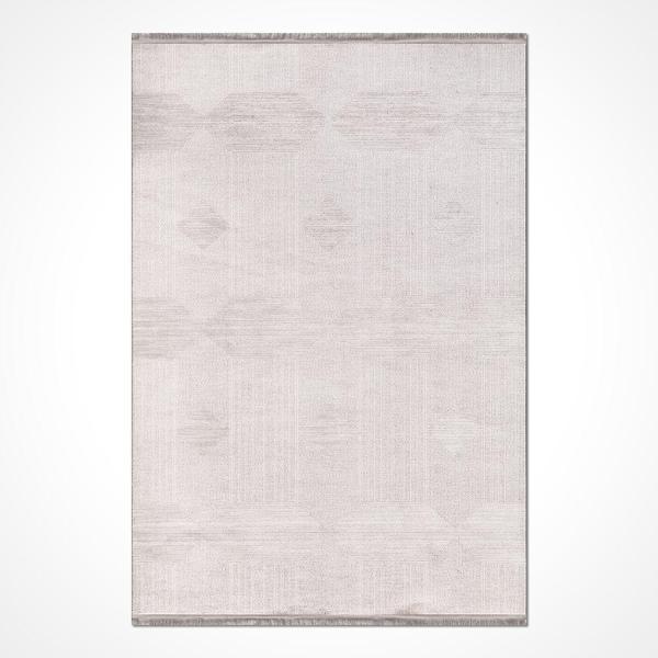 Krem Modern Etnik Desenli Akrilik Hav Vermeyen Leke Tutmayan Kolay Temizlenen Yumuşak Makine Salon Yolluk Mutfak Halı - Image 1