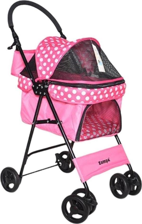 Zampa Perez Kedi & Köpek Arabası Pembe 42x63x89cm - Image 1