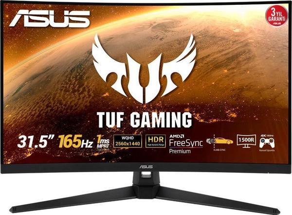 Asus 31.5” TUF Gaming VG32VQ1BR 165Hz 1ms FreeSync Oyuncu Monitör - Image 1