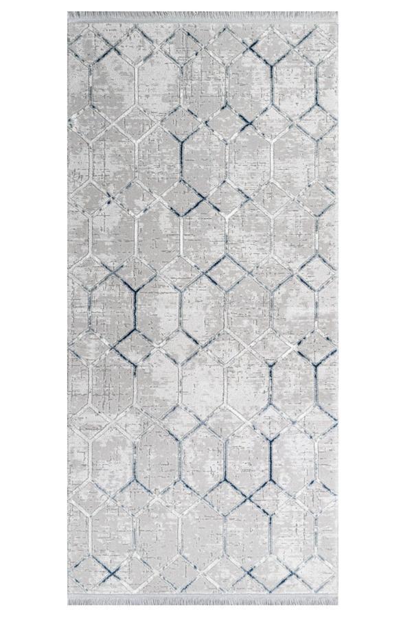 Anglesea Geometrik Gri Akrilik Dikdörtgen Modern Desenli Akrilik Hav Vermeyen Leke Tutmayan Kolay Temizlenen Yumuşak Makine Salon Yolluk Mutfak Halı - Image 1