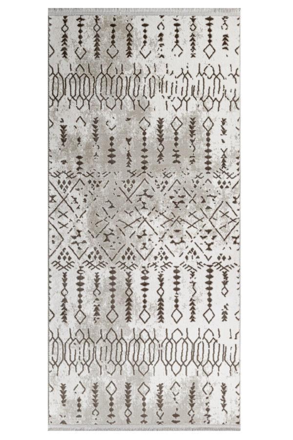 Jessica Figürlü Krem Akrilik Dikdörtgen Modern Desenli Akrilik Hav Vermeyen Leke Tutmayan Kolay Temizlenen Yumuşak Makine Salon Yolluk Mutfak Halı - Image 1