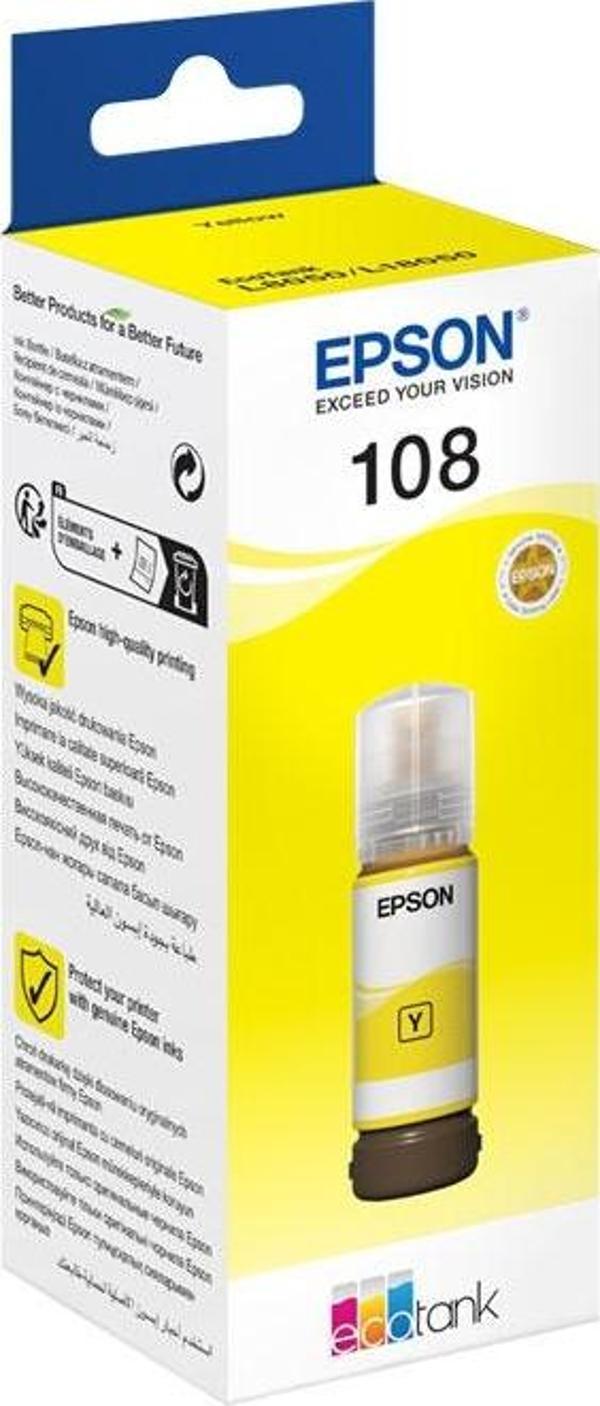 Epson T09C44 108 Yellow Sarı Şişe Mürekkep T09C44A L18050-L8050 - Image 1