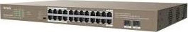 Tenda TEG1126P-24-410W 24 Port Poe+ 10-100-1000 2 Port SFP Switch Çelik Kasa Rack Mount - Image 1