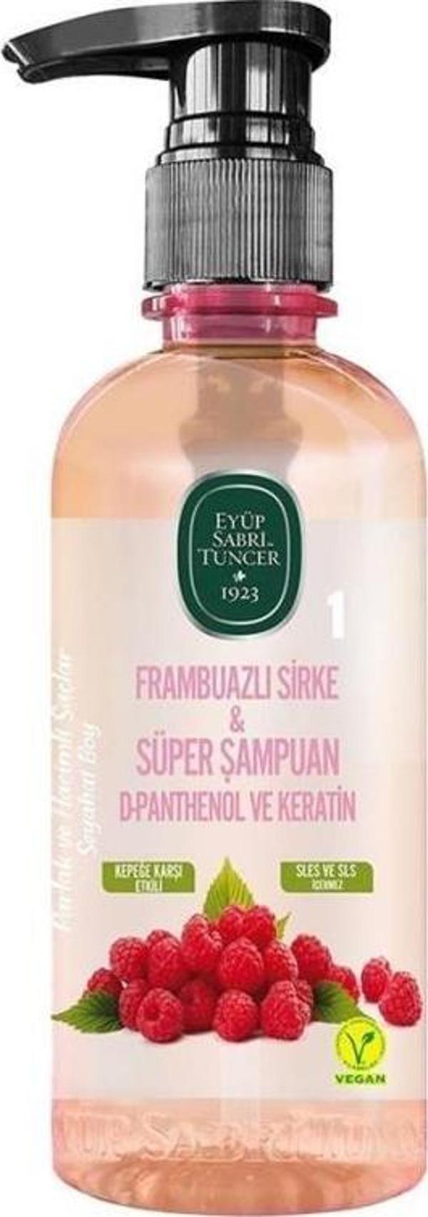 Eyüp Sabri Tuncer Frambuazlı Sirke Süper Şampuan 100 ml Seyahat Boy Pet Şişe - Image 1