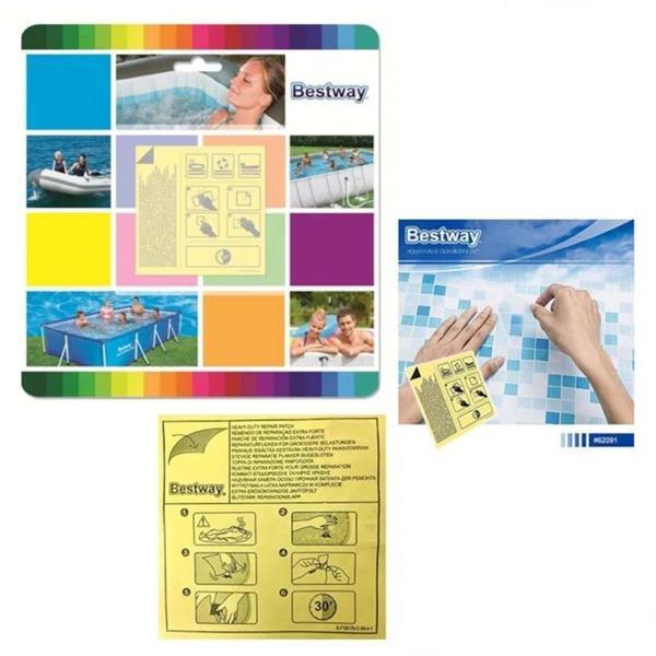 Nessiworld Bestway Şişme Ürünler için Tamir Yaması 6,5 x 6,5 cm 62091 - Image 1