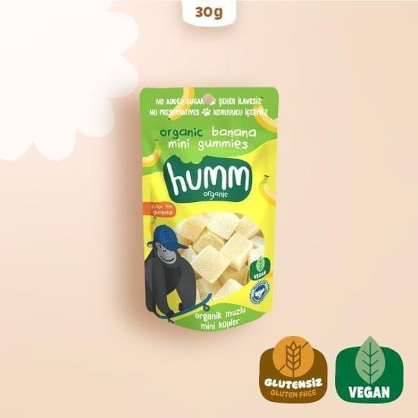 Humm Organik Muzlu Glutensiz Vegan Mini Küpler 30 Gr - Image 1