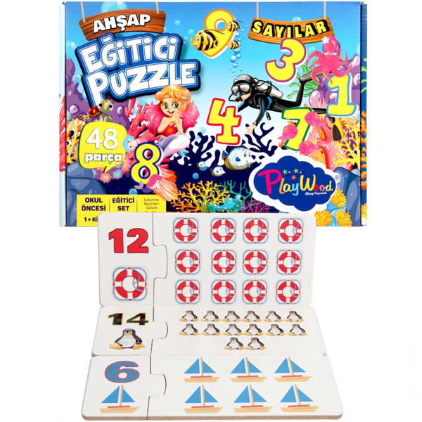 Playwood Ahşap Eğitici Puzzle Sayılar - Image 1