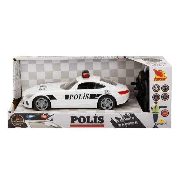 20357 Uzaktan Kumandalı Suncon Işıklı Polis Arabası 21 cm - Image 1