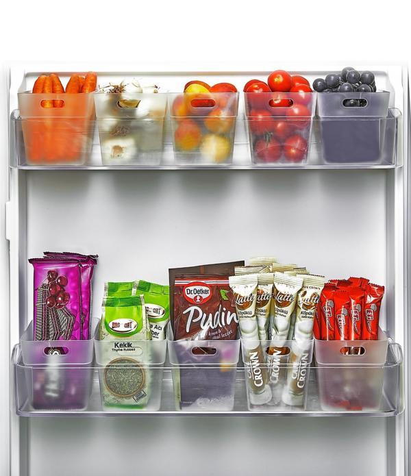 12 li Buzdolabı İçi Mini Düzenleyici Kutu Organizer - Buzdolabı Kapak Düzenleyici - Image 1
