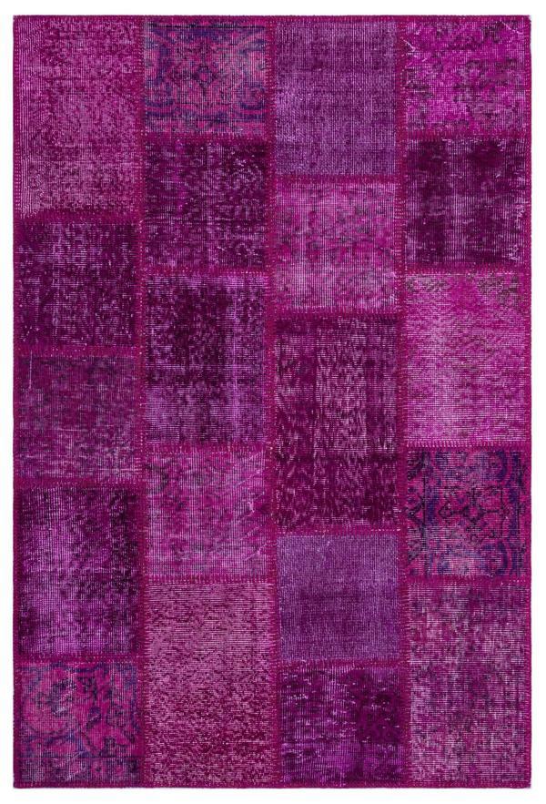 Iskece Pembe Eskitme Etnik Modern Desenli Yün Hav Toz Vermez Leke Tutmayan Salon Yolluk Mutfak El Dokuma Halı - Image 1